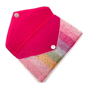 vLemon Beaded <b>Bag</b>, Purse Lemon Beaded Lemon <b>Clutch</b>, Yellow Lemon Summer Vacation Purse, Unique <b>White</b> Beaded <b>Clutch</b> Lemon - Product Image 4