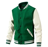 Veste universitaire unisexe de haute qualité du fabricant OEM, décontractée, avec broderie chenille personnalisée, coupe-vent, grande taille