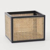Panier à linge en rotin/cannage tressé, design moderne, écologique, personnalisable, pour l'organisation de la chambre, du bureau et du salon