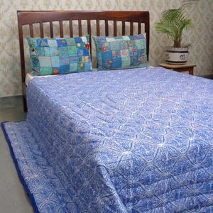 Juego de edredón Queen de algodón Reversible de lujo, ropa de cama con estampado Floral hecho a mano, colcha suave y ligera de verano para Hotel - Product Image 5