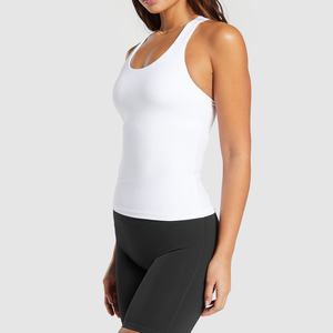 เสื้อกล้ามผู้หญิงสีทึบสไตล์ใหม่เสื้อกล้ามใส่เล่นกีฬาปรับแต่งได้ - Product Image 2