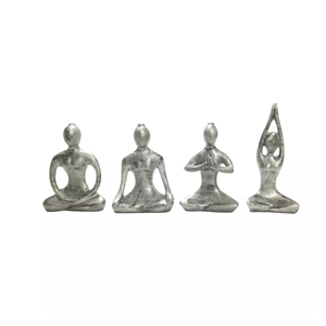 Sculpture de Yoga fini nickel, meilleure vente, Sculpture de Table en métal à graver à la main à bas prix - Product Image 1