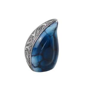 Urna de cremación en forma de lágrima blanca, artesanía de Metal, urnas pequeñas para adultos, recuerdo de cenizas de entierro, las últimas urnas de cremación en forma de lágrima, regalos funerarios - Product Image 4