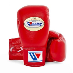 Gants de boxe en cuir personnalisés OEM-Dentelle rouge évacuant l'humidité - Product Image 1