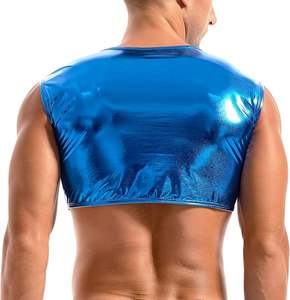 Camiseta atlética ajustada para hombre, Top corto de microfibra transpirable ligero de secado rápido, estampado sólido para entrenamientos de verano, estilo informal - Product Image 2