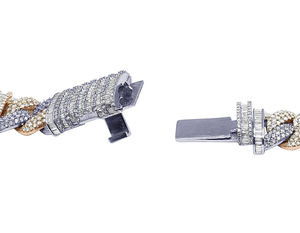 สร้อยเงิน925ใหม่สำหรับทุกเพศประดับเพชรสีขาวสไตล์ฮิปฮอปปรับแต่งได้ - Product Image 5