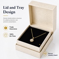 Boîte cadeau rigide en papier gaufré floral avec logo personnalisé, insert en velours, couvercle et base, pour collier et boucles d'oreilles
