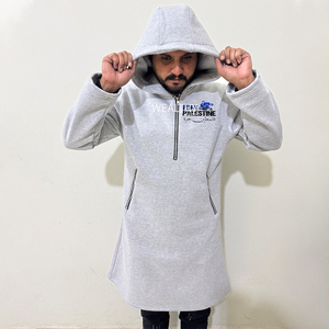 เสื้อฮู้ดดี้ผู้ชายคุณภาพสูง คลาสสิก สำหรับฤดูหนาว ผ้าฟลีซหนานุ่ม ทรงโอเวอร์ไซส์ สีพื้น ปรับแต่งได้ ปักลายได้ ผ้าฝ้าย 100% กันลม - Product Image 2