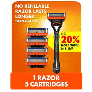 Maquinilla de Afeitar Rotatoria Gillette Fusion5 para Hombre, 1 Mango, 5 Cuchillas Desechables de Acero Inoxidable, Lubrastrip, Afeitado Preciso - Product Image 3