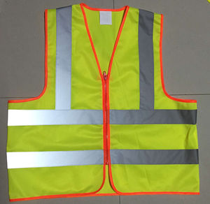 Chaqueta de seguridad con 100% poliéster en tela a prueba de viento y transpirable Chaqueta de bombardero de seguridad de alta visibilidad Ropa de seguridad - Product Image 4