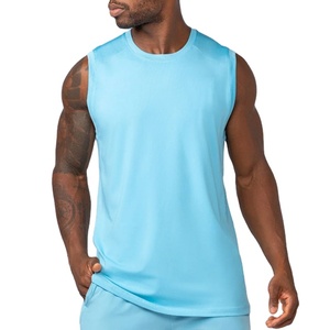 Ropa Deportiva, 90% Spandex, 10% Nailon, Material Elástico, Peso Pesado 220 Gsm, Secado Rápido, Color Personalizado, Camiseta sin Mangas de Corte Holgado y Largo - Product Image 4