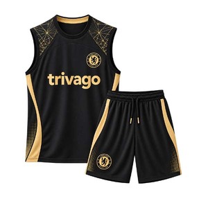 Custom Soccer Jersey Set Sleeveless Football Training Kit Sublimation Print Polyester Team Uniform Sportswear - Product Image 2