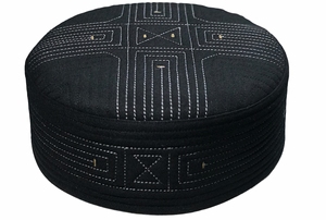 Chapeau de Kufi de prière islamique Shams de haute qualité en coton polyester de qualité supérieure, étiquetage de Logo personnalisé confortable et cousu à la perfection - Product Image 4