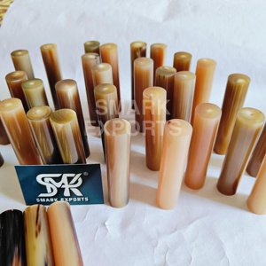 Rouleaux de corne naturelle faits à la main corne de boeuf et de buffle polie pour timbre de sceau de luxe et manche de couteau manche en corne artisanale indienne - Product Image 3