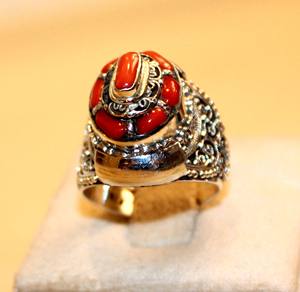 Haute qualité 925 bague pierre précieuse rouge corail argent Sterling naturel mariage femmes cadeau barre réglage fête unisexe anniversaire - Product Image 6