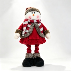 Custom Standing Freestanding Snowman Plush Backpack <b>Christmas</b> Winter Decor with PP Cotton Filling 51cm-99cm - Product Image 4