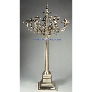 Pure Brass Table Ware Decoration Candelabra 5 Arms Lightening <b>Large</b> Size Home and Wedding Flooring <b>Candlestick</b> Competitive Price - Product Image 5
