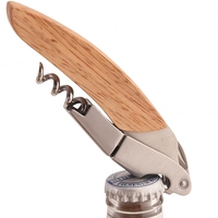 Ouvre-bouteille de vin HXY personnalisé de luxe, écologique, robuste, multifonctionnel, en acier inoxydable et en bois, nouveau, vente chaude