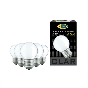 Bombilla LED Esférica Transparente Mate de 40W E27 - Product Image 2