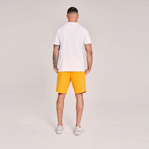 Conjuntos de verano de alta calidad para hombre, pantalones cortos de algodón transpirable y camiseta de manga corta con logotipo personalizado, conjunto Vintage de 2 piezas - Product Image 4