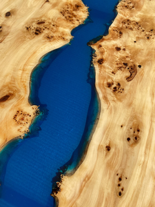 Table à manger rectangulaire en résine époxy artisanale de luxe pour la maison, le bureau, l'hôtel, le salon, utilisation imperméable, cadeau Diwali - Product Image 5