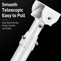 Support de caméra de sécurité CCTV télescopique en alliage d'aluminium réglable, support d'extension en U de 30 à 60 cm