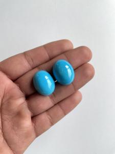 58,91 quilates turquesa Arizona cabujones 2 piezas par de calidad superior para la fabricación de joyas de piedras preciosas naturales - Product Image 4
