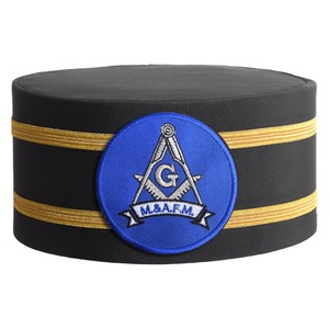 MASONIC Royal Arch RAM PHP Hiver Bonnet en Laine Taille 60 Broderie Personnalisée Couronne Noire Adultes Casquette Motif Imprimé 100% Laine Matériel - Product Image 1