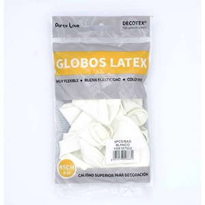 Palloncini in lattice Party Love 45 cm bianchi R18 confezione da 6 pezzi per decorazioni - Product Image 1