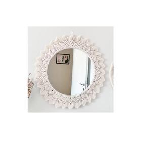 Unique Theme Boho Style Modern Home Decor Handmade Woven Macrame With Beads <b>Wall</b> <b>Hanging</b> <b>Mirror</b> - Product Image 2