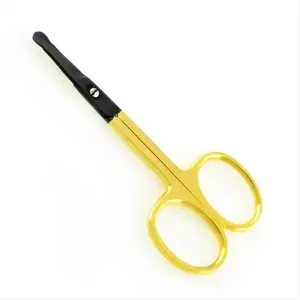 Premium Black Gold Baby Nail Scissors - Pakistan-Made, Competitive Price, New Design, Safety Probe, Straight & Curved Blade