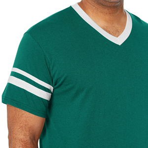 Nuevo diseño de cuello en V camisetas de los hombres personalizados al por mayor camisetas de cuello en V con precios baratos para los hombres camisetas de alta calidad servicio OEM - Product Image 2