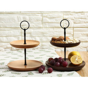 Hot Selling Wooden <b>Cake</b> Server Stand with <b>Glass</b> <b>Dome</b> Wholesale New Design Handmade Wood and <b>Glass</b> <b>Cake</b> Stand - Product Image 2