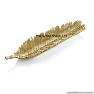 Nouveau Design moderne feuille d'or bol décoratif fruits bols de service feuille décoration bols en métal pour la maison ustensiles de cuisine accessoires - Product Image 3