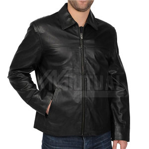 Chaqueta de cuero de alta calidad Chaqueta de cuero con logotipo personalizado Ropa de moda Chaqueta de cuero para hombres - Product Image 5
