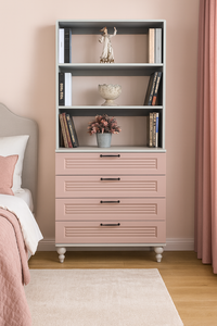 Ensemble de rangement Arion Kids Masal pour enfants et adolescents, commode avec bibliothèque, corps en MDF, pieds en bois, solution de rangement compatible - Product Image 3