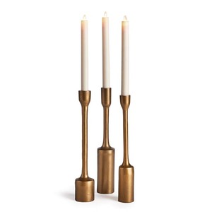 Garden Inge Taper <b>Holders</b> set of three <b>brass</b> candle <b>holders</b> for taper candles long metal <b>candlesticks</b> decorative candle stand - Product Image 1