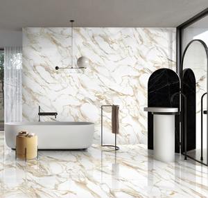 Azulejos de Porcelana con Aspecto de Mármol para Piso y Pared, Tamaño Completo para Garaje, 600X1200mm, Azulejos de Mármol Pulido para Pisos y Paredes de Hoteles y Hogares - Product Image 1