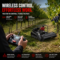 Robot tondeuse autonome Pendenza avec commande sans fil, coupe-herbe tout-terrain pour vignoble et exploitation agricole de loisir