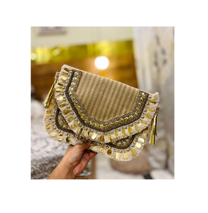 กระเป๋าโบฮีเมียนลำลองเป็นมิตรต่อสิ่งแวดล้อมกระเป๋าสะพายไหล่สตรีกระเป๋าผ้าฝ้ายถักโครเชต์แบบกลวงสำหรับผู้หญิงกระเป๋าชายหาดฤดูร้อนขายดี - Product Image 4