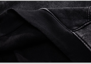 Sweat à capuche mince en détresse Sweat à capuche à la mode unisexe en pur coton et mélange de soie de lait Streetwear léger - Product Image 6