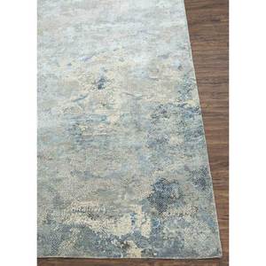 Tapis en laine et soie de bambou noué à la main Kavi gris et noir, motif abstrait Srb(705) pour usage domestique - Product Image 4