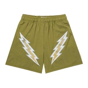 Short cargo confortable en polyester imprimé pour homme avec ceinture élastique Short de course à pied en maille avec cordon de serrage - Product Image 2