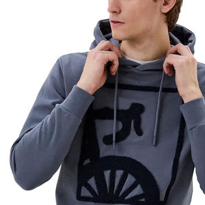 Sudadera con Capucha de Chenilla Bordada para Hombre, Nueva Moda, Precio Económico OEM, Calidad Superior, Logotipo/Colores Personalizados, Tendencia Superior - Product Image 6