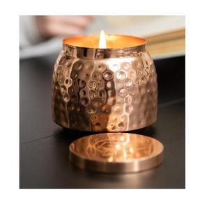 Pot à bougie en métal classique, luxueux et élégant, avec couvercle, magnifique pot à bougie pour la décoration à la maison, les dîners - Product Image 5