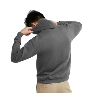 Sudaderas con capucha térmicas de manga larga de algodón 100% de peso pesado para hombre, suministro directo de fábrica, venta al por mayor, ropa de calle en blanco para invierno - Product Image 2