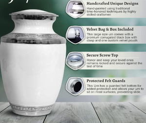 Urnes métalliques exquises pour le stockage des cendres d'adultes, urnes décoratives, grandes urnes funéraires pour les cérémonies commémoratives, vente chaude - Product Image 4