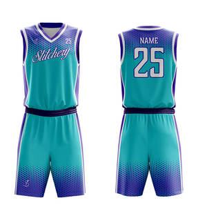 Uniformes de baloncesto personalizados Sublimación completa Equipo de impresión Gamewear Custom Jersey Shorts Suit Set - Product Image 1