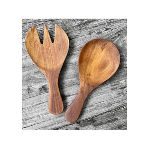 Ensemble d'ustensiles de cuisine, meilleures ventes, couverts de cuisine, mélange de salade en bois Durable, fourchette et cuillère à dîner, article à salade à Long manche - Product Image 1