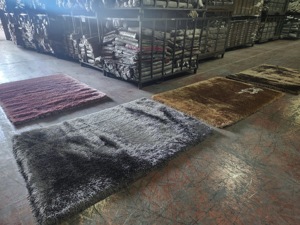 Super Soft Woven Polyester Shaggy Plush Area <b>Rugs</b> High Pile Indoor Modern Living Room Bedroom Kids Home Decor <b>Black</b> - Product Image 5